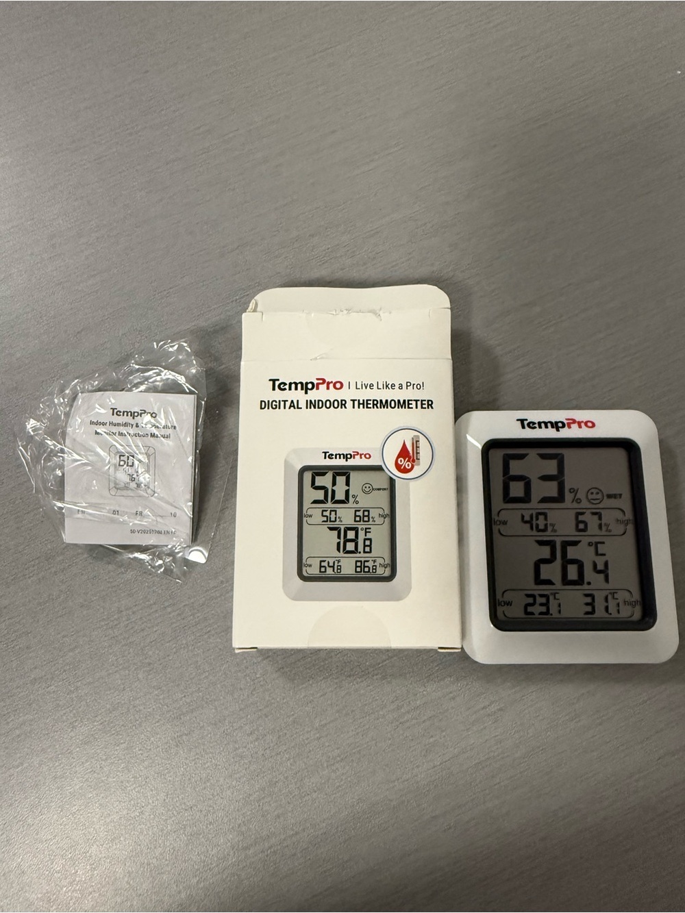 TempPro Digital Indoor Thermometer — Indoor Humidity & Temperature